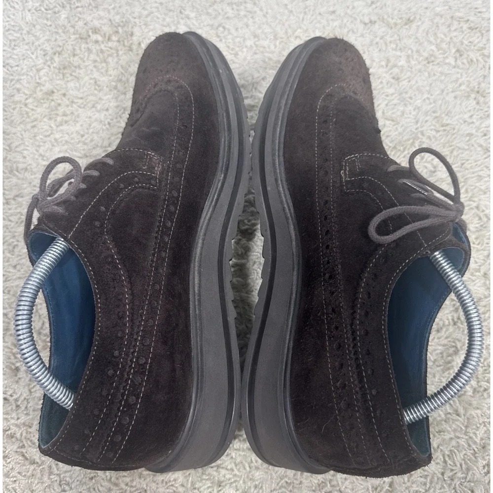Skechers Mark Nason Brown Suede Wingtip Oxford Shoes Sz 9 Comfort Modern Preppy